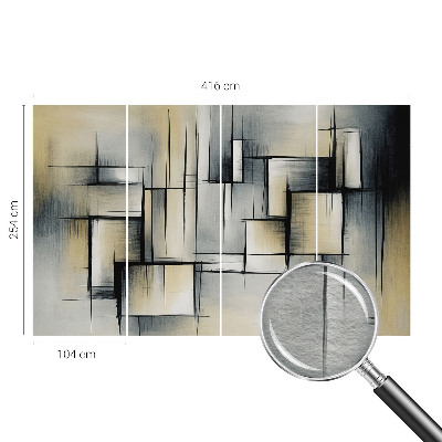 Wall mural with an abstract geometric design