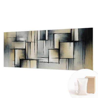 Wall mural with an abstract geometric design