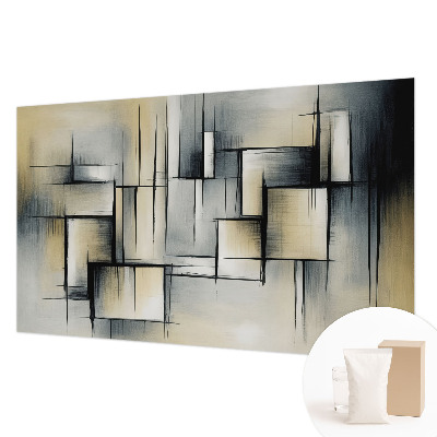 Wall mural with an abstract geometric design