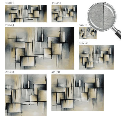 Wall mural with an abstract geometric design