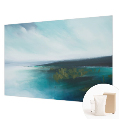 Modern wall mural for living room featuring the Water Harmony design
