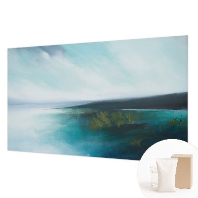 Modern wall mural for living room featuring the Water Harmony design