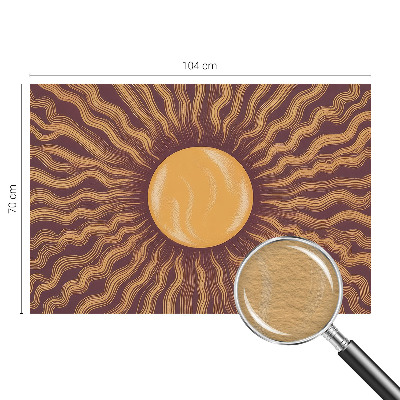 Modern wall mural for bedroom with a sun rays design
