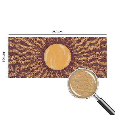 Modern wall mural for bedroom with a sun rays design