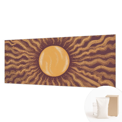 Modern wall mural for bedroom with a sun rays design