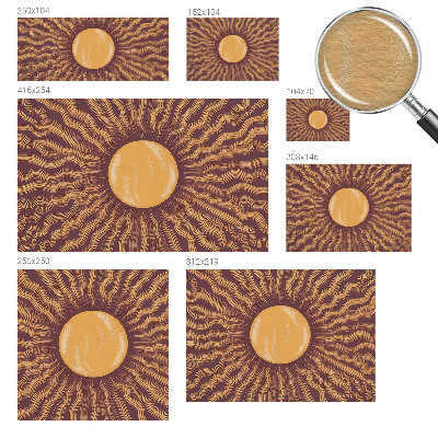 Modern wall mural for bedroom with a sun rays design