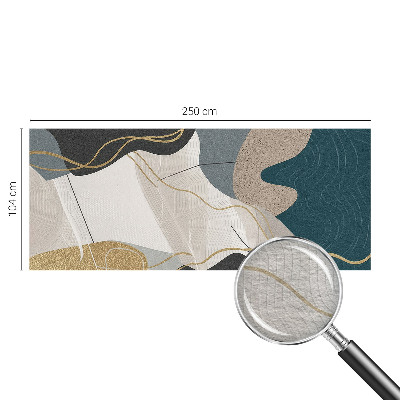 Non-woven photo wallpaper with abstract shapes