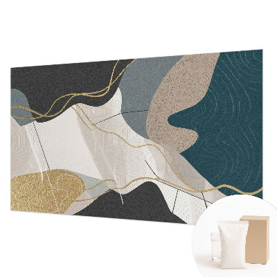 Non-woven photo wallpaper with abstract shapes