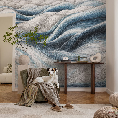High quality photo wallpaper with a soft waves design