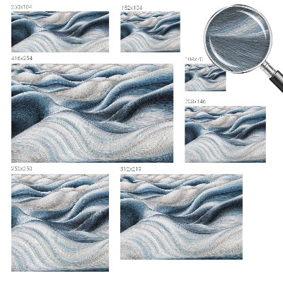High quality photo wallpaper with a soft waves design
