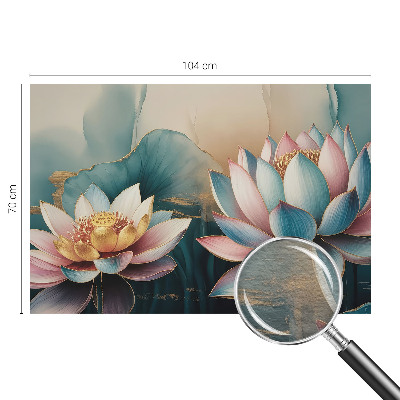 High quality wall mural wallpaper with the Lotuses of Harmony design