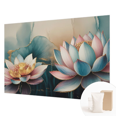 High quality wall mural wallpaper with the Lotuses of Harmony design