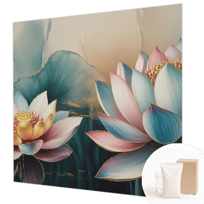 High quality wall mural wallpaper with the Lotuses of Harmony design