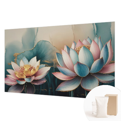 High quality wall mural wallpaper with the Lotuses of Harmony design