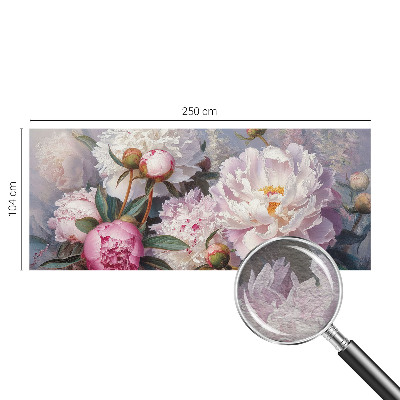 Premium wall mural for bedroom with a peony bouquet design