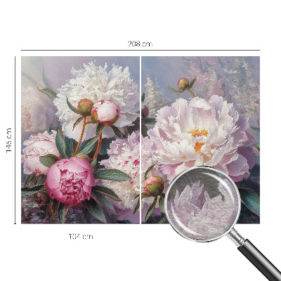 Premium wall mural for bedroom Peony bouquet
