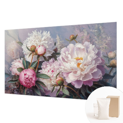 Premium wall mural for bedroom with a peony bouquet design