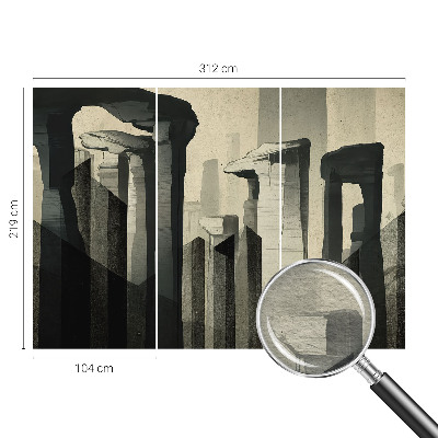 Premium photo wallpaper featuring a raw architecture motif