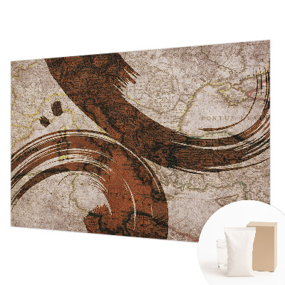 Decorative wall mural for living room Artistic map