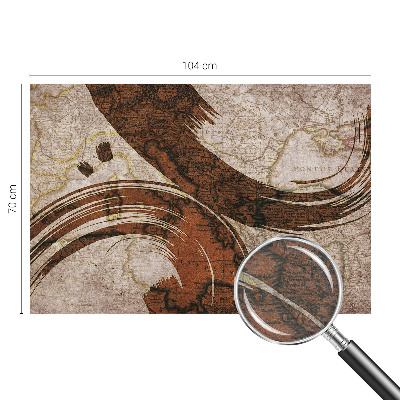 Decorative wall mural for living room Artistic map