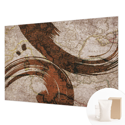 Decorative wall mural for living room Artistic map