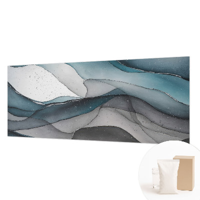 Non-woven wall mural with a colorful waves design