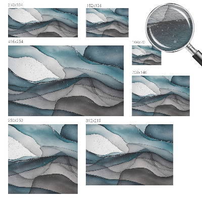 Non-woven wall mural with a colorful waves design