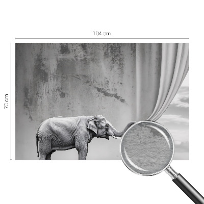 Photo wallpaper with a surrealist elephant motif