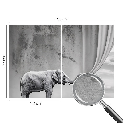 Photo wallpaper with a surrealist elephant motif