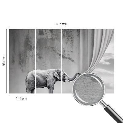 Photo wallpaper with a surrealist elephant motif