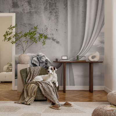 Photo wallpaper with a surrealist elephant motif