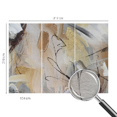 Wall mural for bedroom with an abstract composition