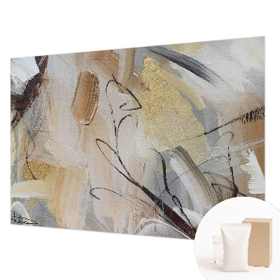 Wall mural for bedroom with an abstract composition