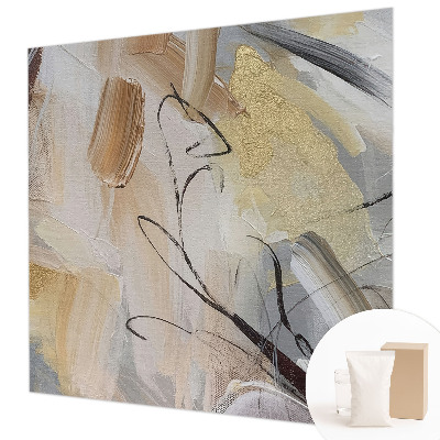 Wall mural for bedroom with an abstract composition