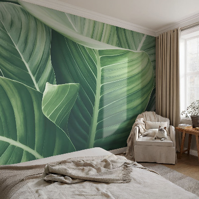 Photo wall mural with a green peace design