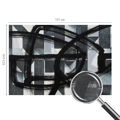 Wall mural for living room with an expressive geometric design