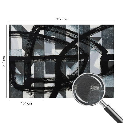 Wall mural for living room Expressive geometry