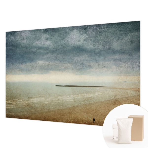 Wallpaper mural for living room with a nostalgic landscape design