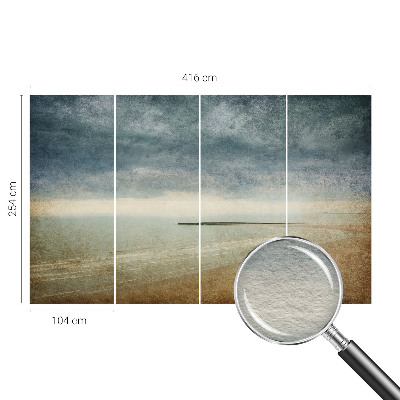 Wallpaper mural for living room with a nostalgic landscape design