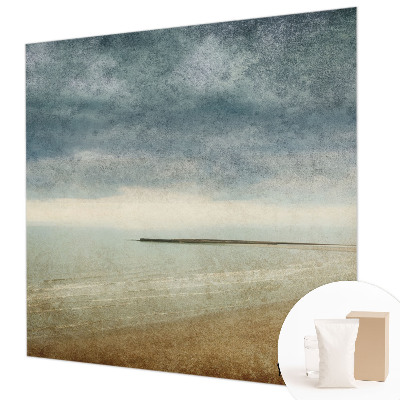 Wallpaper mural for living room with a nostalgic landscape design