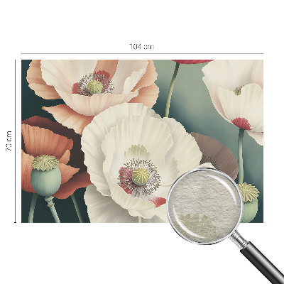Bedroom wall mural wallpaper with a floral design