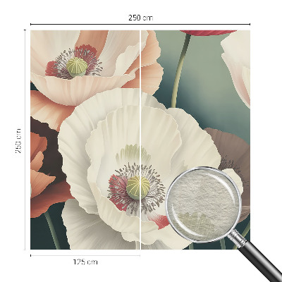 Bedroom wall mural wallpaper with a floral design