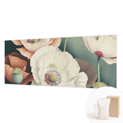 Bedroom wall mural wallpaper with a floral design