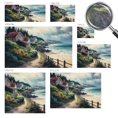 Large wall mural wallpaper featuring cliff houses