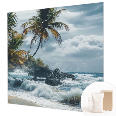 Custom size wall mural Exotic beach