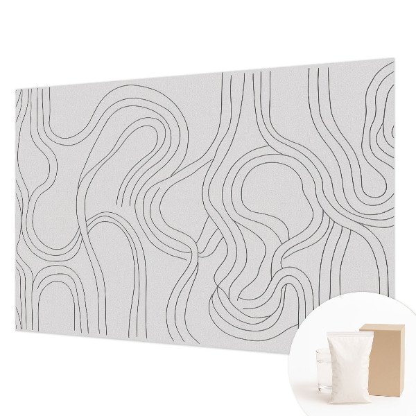 Modern wall mural with organic lines