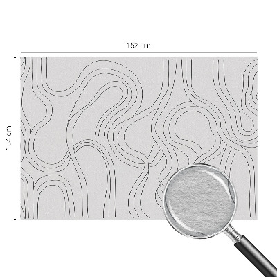 Modern wall mural with organic lines