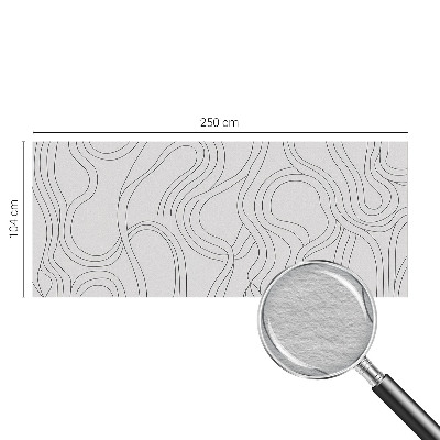 Modern wall mural with organic lines