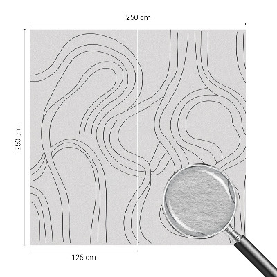 Modern wall mural with organic lines