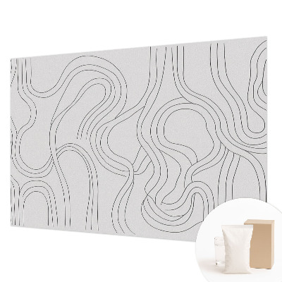Modern wall mural with organic lines